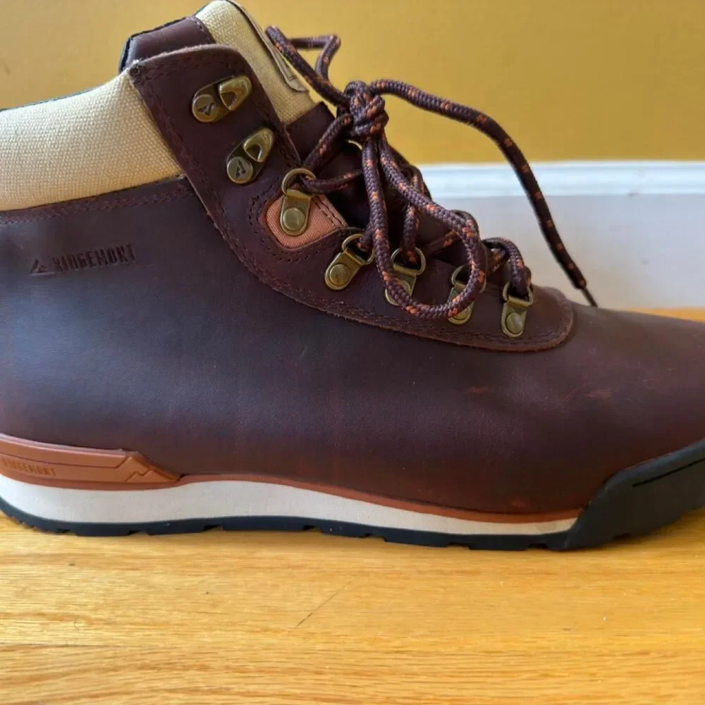Unbranded Men's Brown and Burgundy Boots